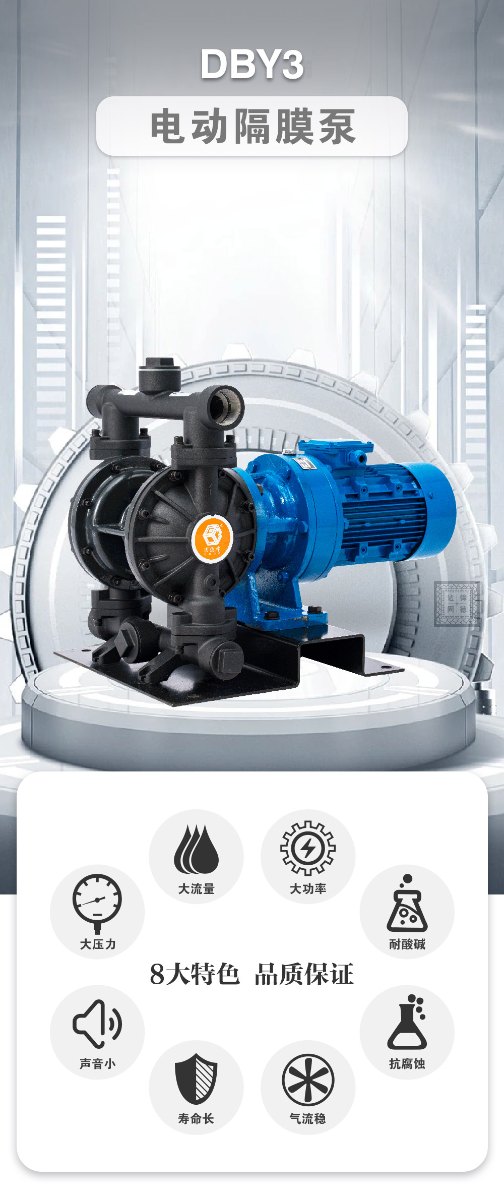 電動(dòng)隔膜泵特色