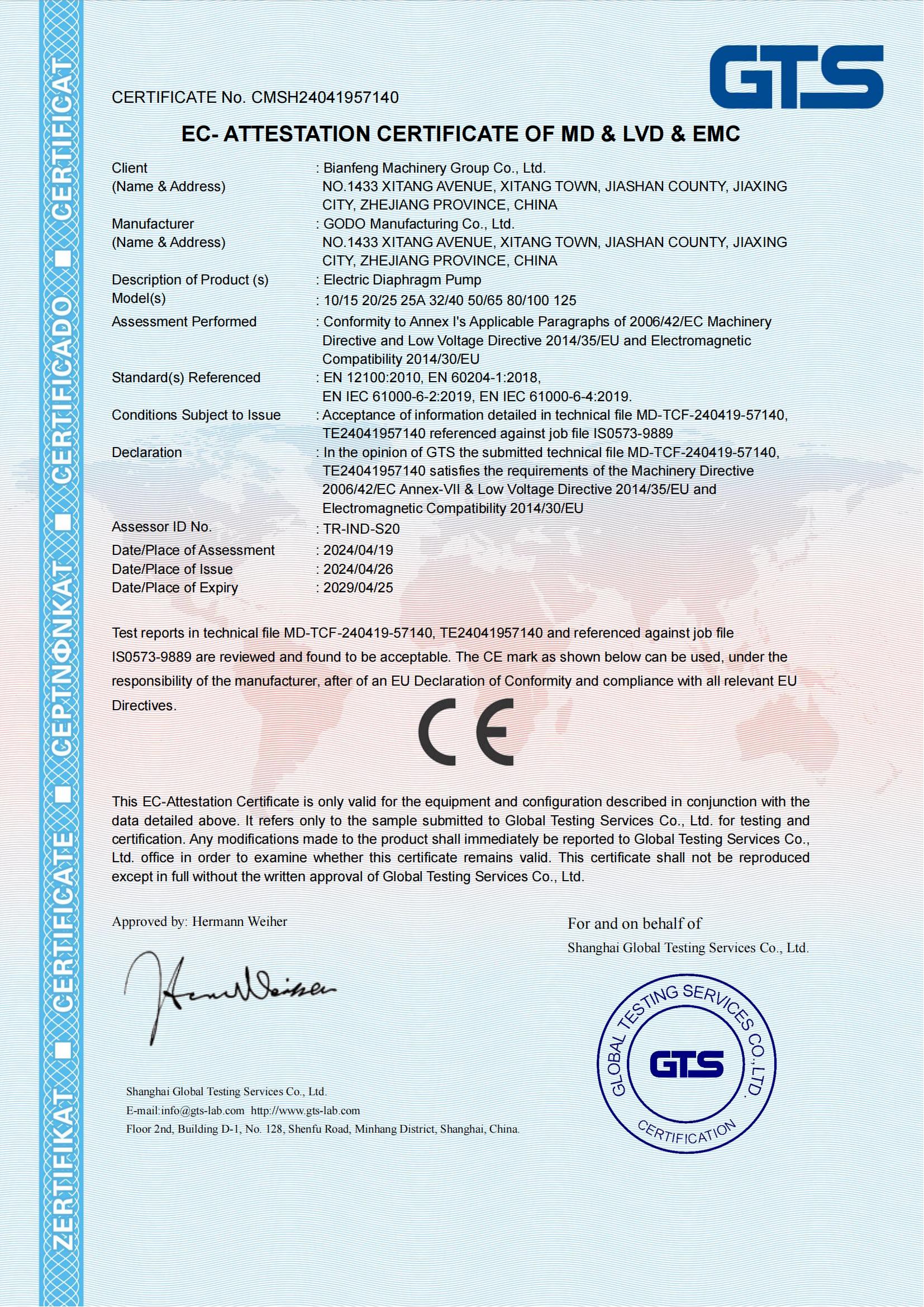 CE 電動(dòng)隔膜泵-MD證書-邊鋒機(jī)械集團(tuán)有限公司_00